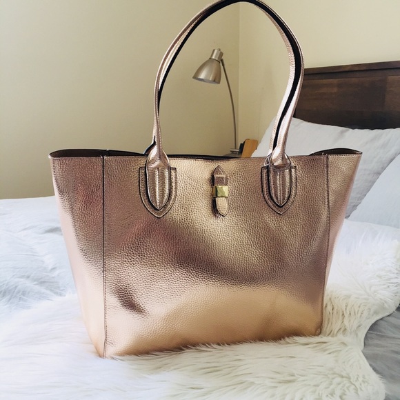rose gold large tote bag